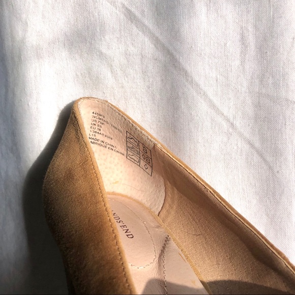 Camel suede block heel pumps Lands End - Picture 4 of 8